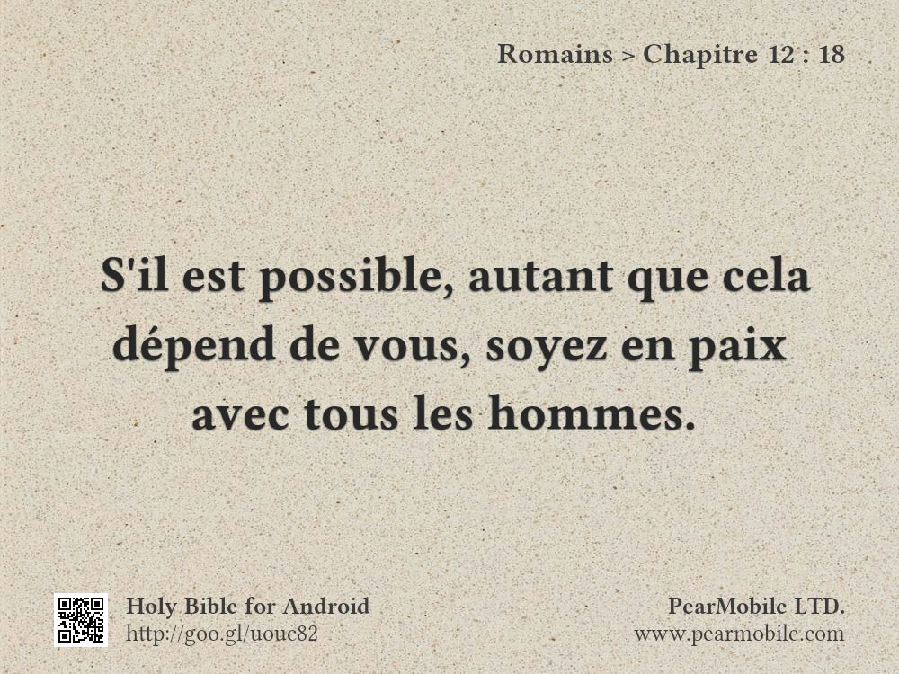 Romains, Chapitre 12:18